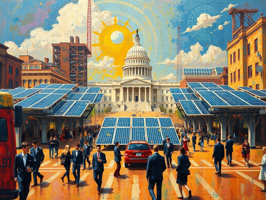 Vibrant Solar Harvest in Futuristic Metropolis
