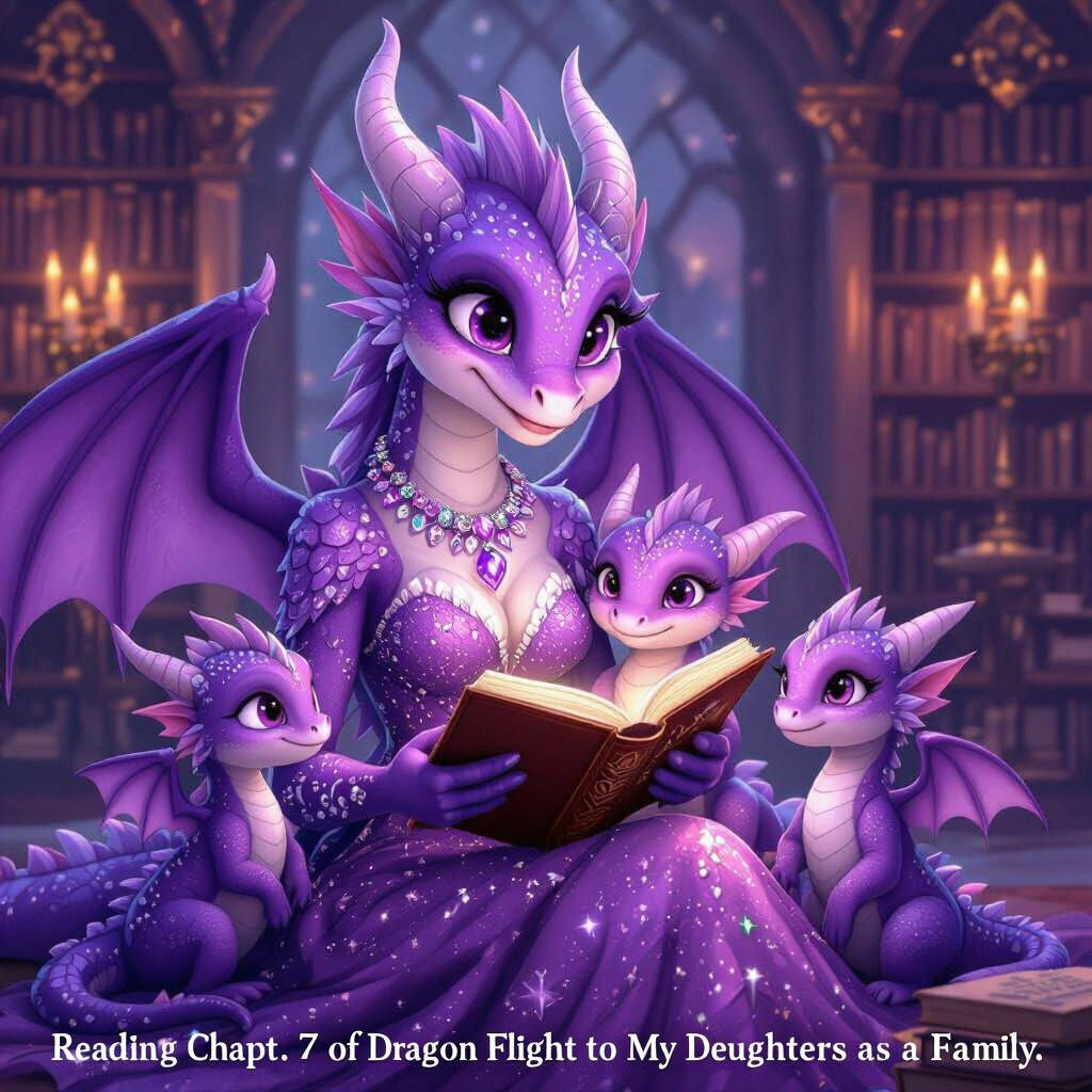 Reading to Dragon Daughters in Diamond Dresses