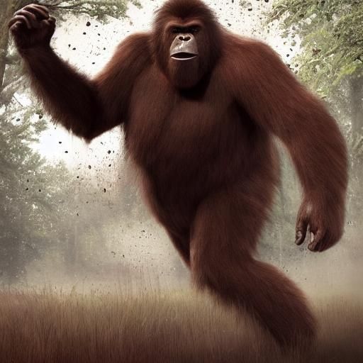 Hyperrealistic Sasquatch Portrait in North America