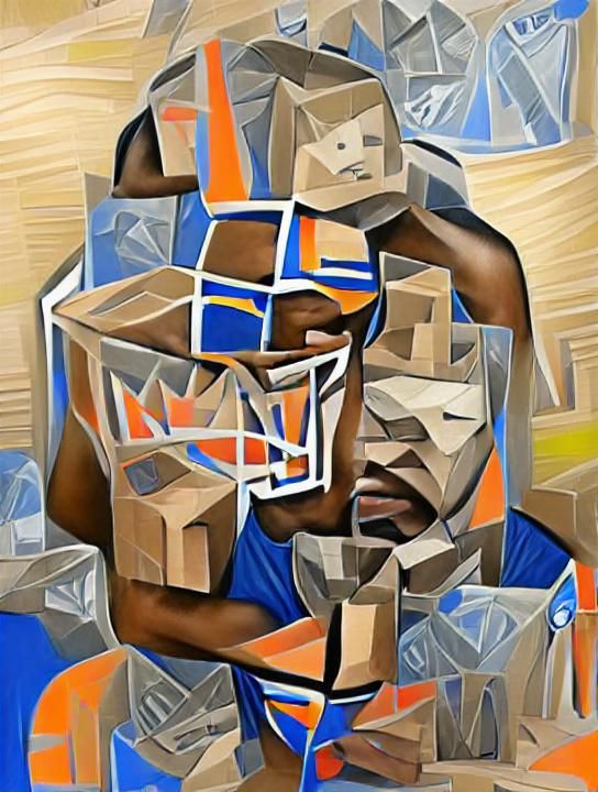 Kevin Durant as Cubist Art