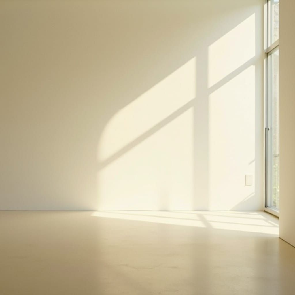 Warm Minimalist Space with Soft Light