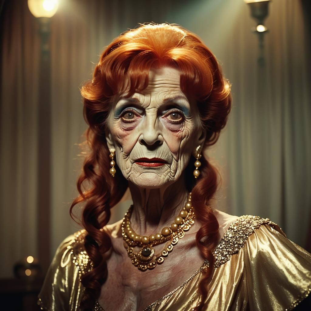 Transvestite as Sheherezade in Old Hollywood Glamour