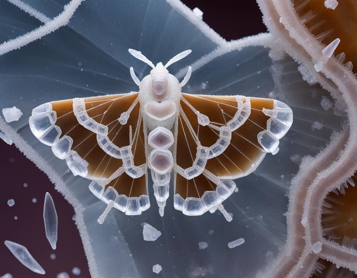 Microscopic Salt Crystal Moth