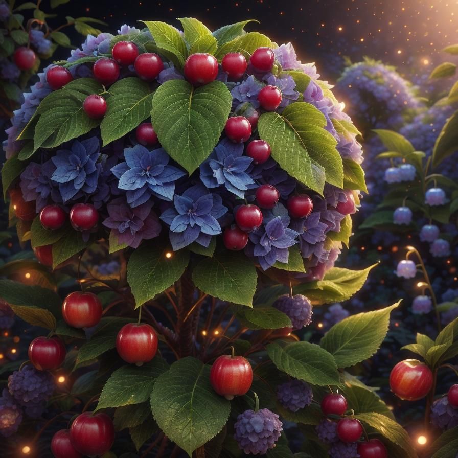 Realistic Fruit Trees with Abundant Fruit