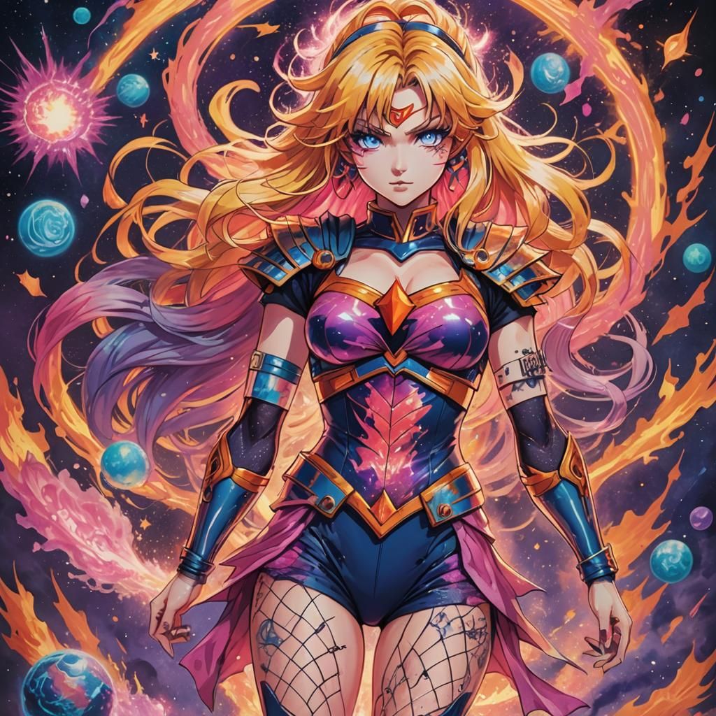 Super Saiyan Emo Sailor Venus in Astral Explosion