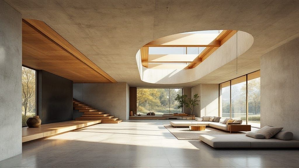 Minimalist Concrete Sanctuary Meets Organic Nature