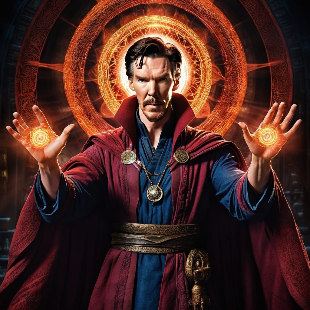 Benedict Cumberbatch as a Hindu God in a Magical HDR Scene