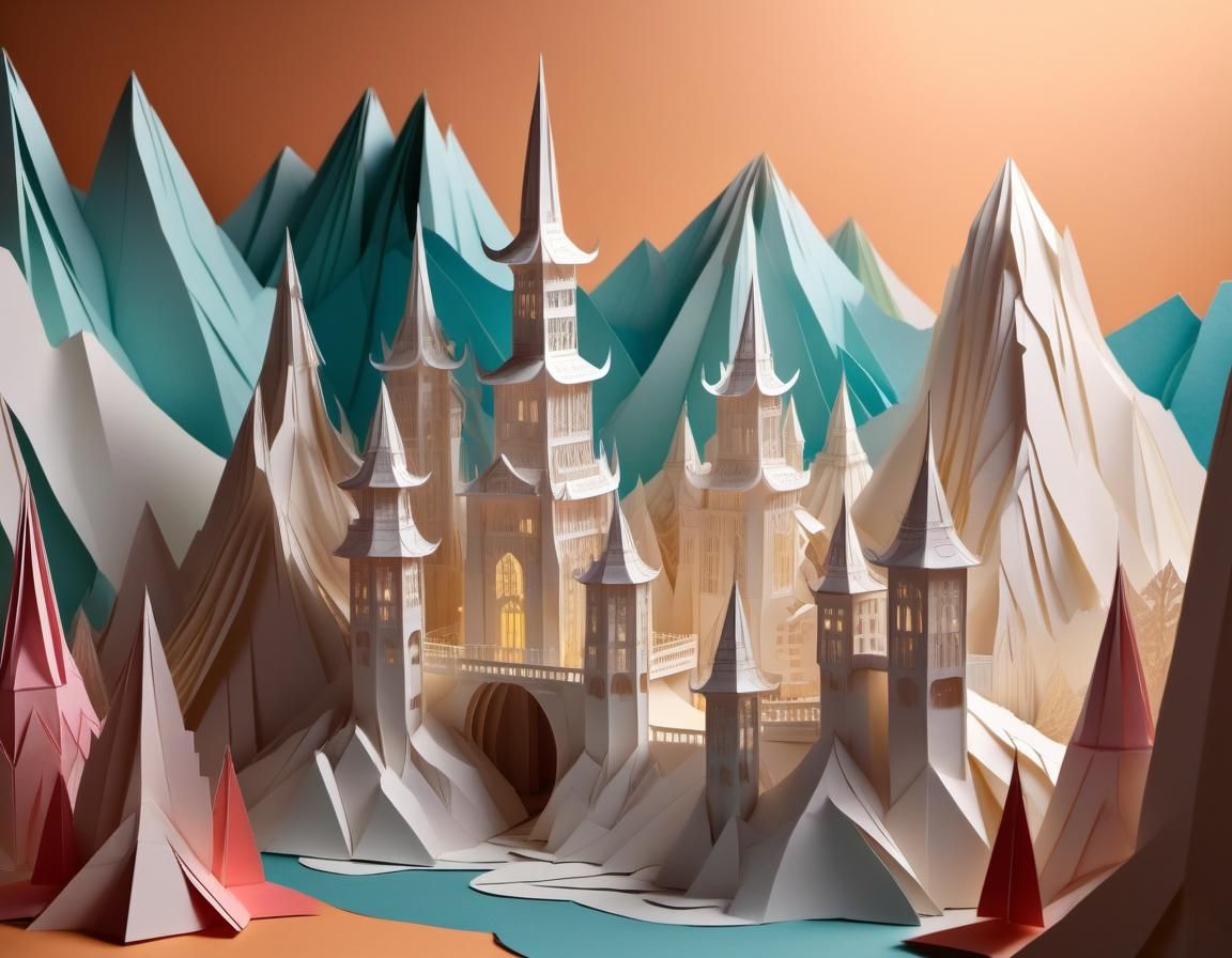 Epic Paper Kingdom with Origami Architecture