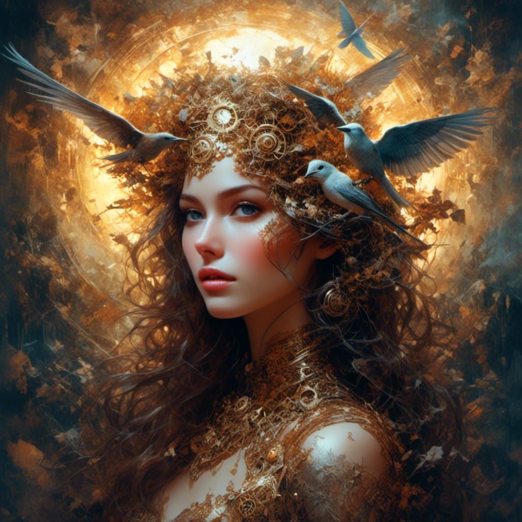 Steampunk Worlds and Bird Companions in Double Exposure