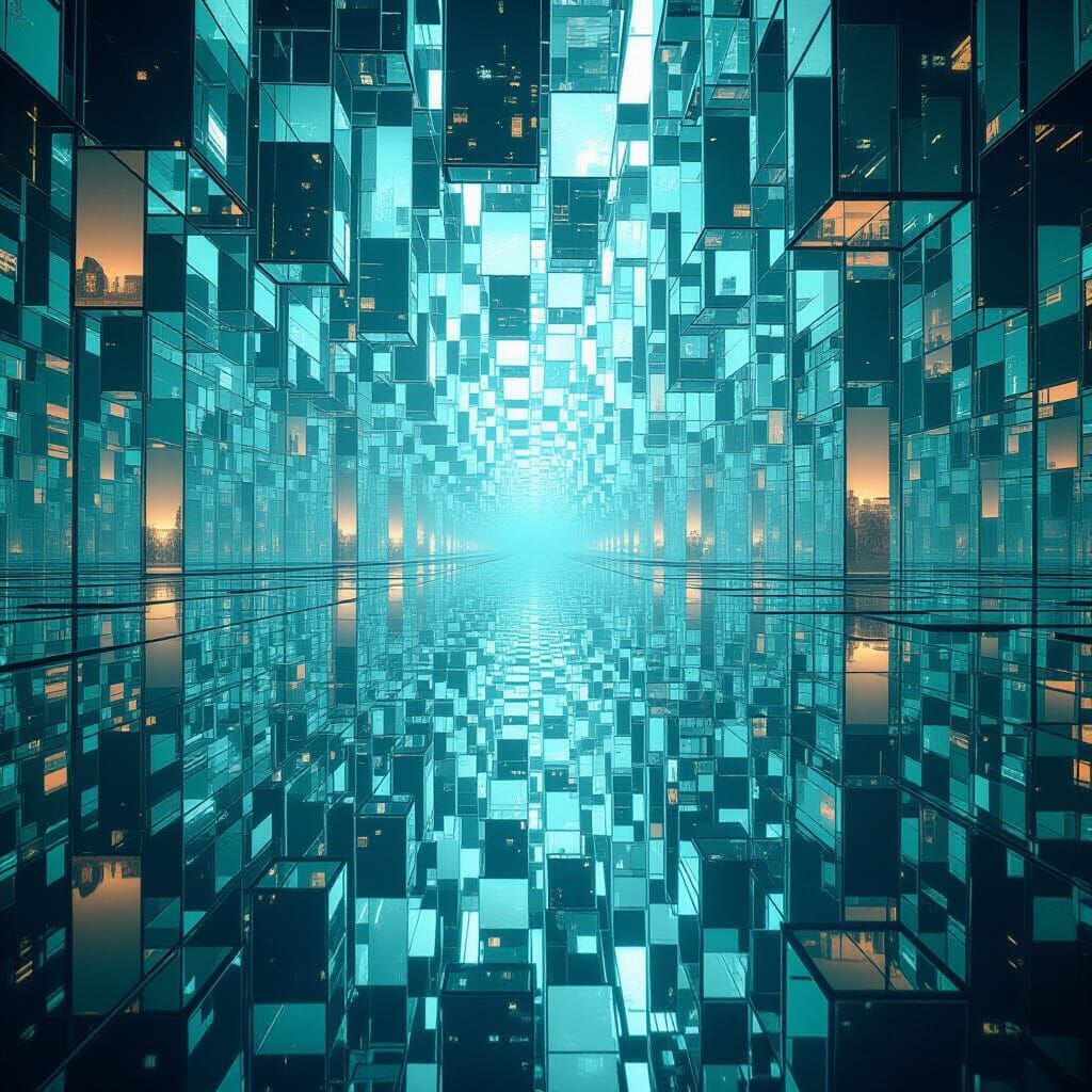 Endless Mirror Labyrinth Reflects Parallel Realities