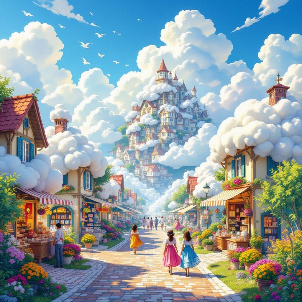 A world made of clouds...