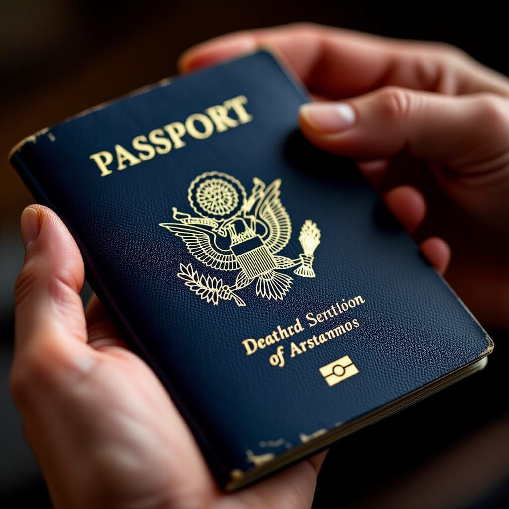 Passport Restoration: A Detailed Close-Up of a Journey