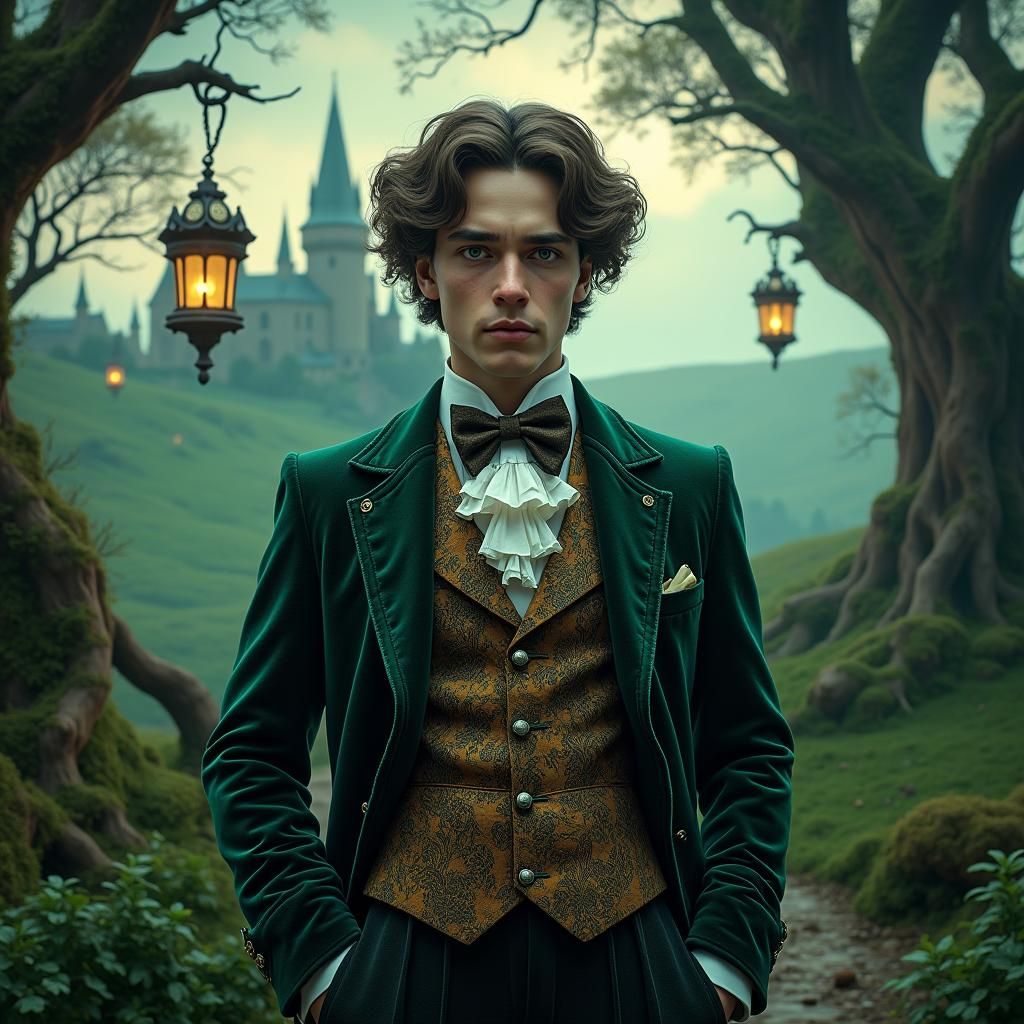 Oscar Wilde in a Mystical Irish Landscape