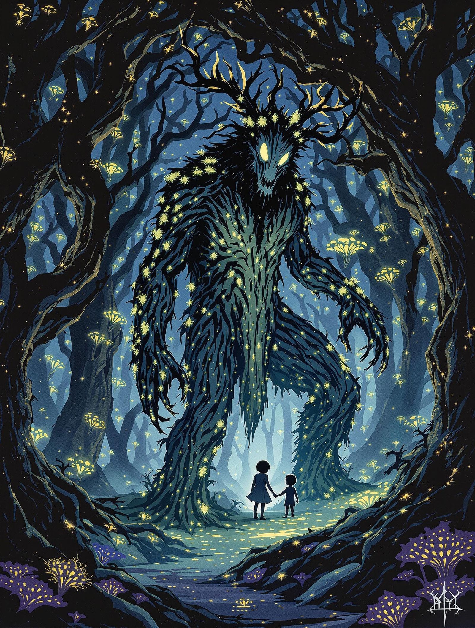 Leshy Guides Lost Child Through Enchanted Forest in Whimsica...