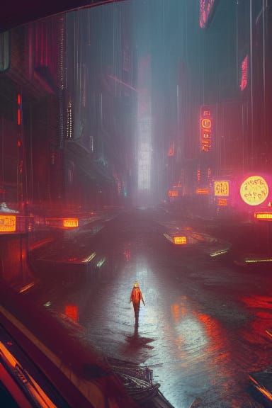Futuristic Cityscape in Detailed Matte Painting Style