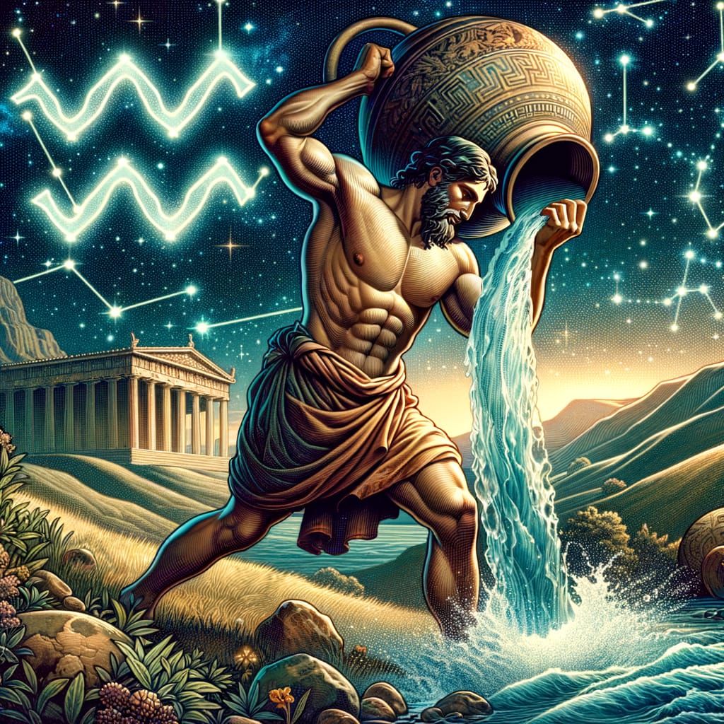 Aquarius Symbolism in Ancient Roman Attire