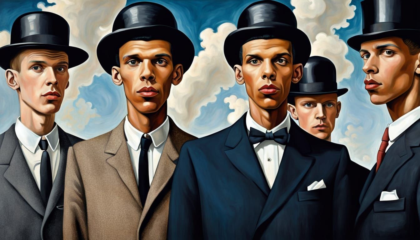 Stromae in Bowler Hat, Belgium Art Style