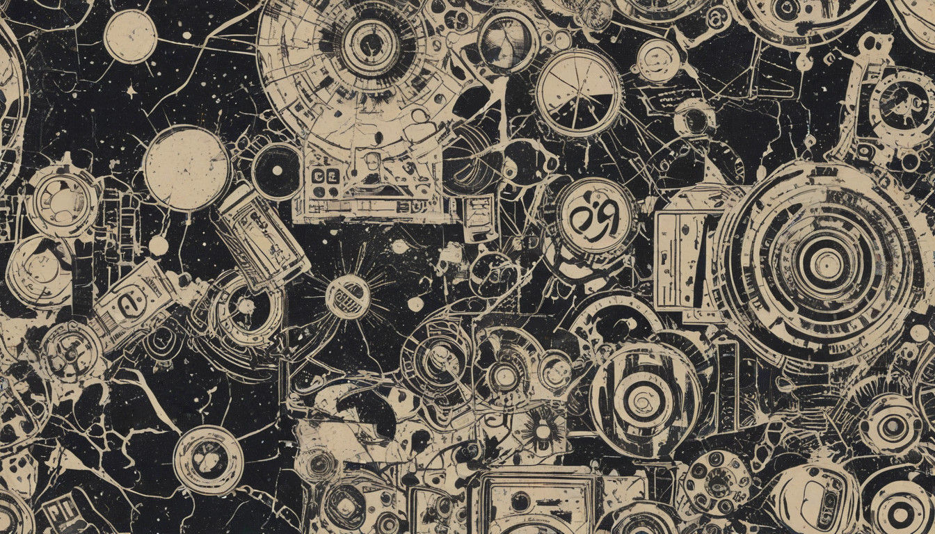 Distressed Comic Book Art in Retro-Futuristic Style