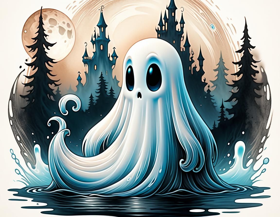 Vintage Casper the Friendly Ghost Illustration