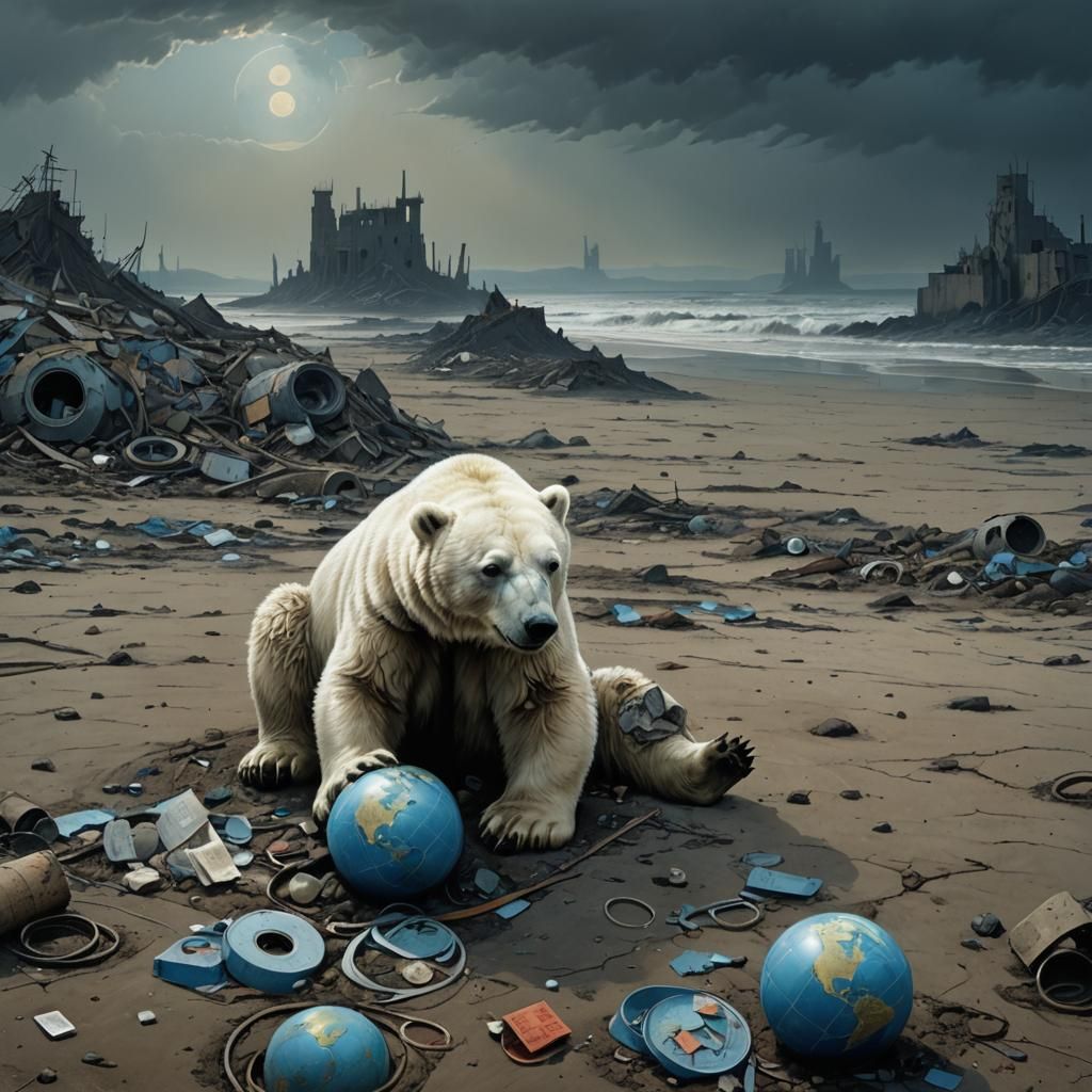 Dystopian Earth: Pollution's Impact on Wildlife and Future