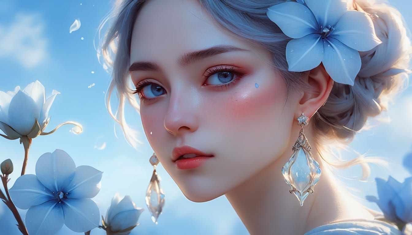 Whimsical Young Elf Maiden in Soft Focus