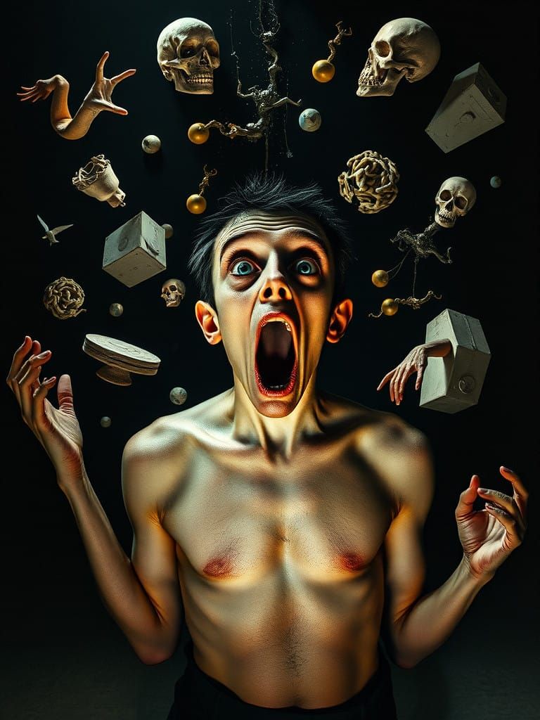 Ethereal Surrealist Figure in a Haunting Photographic Dreams...