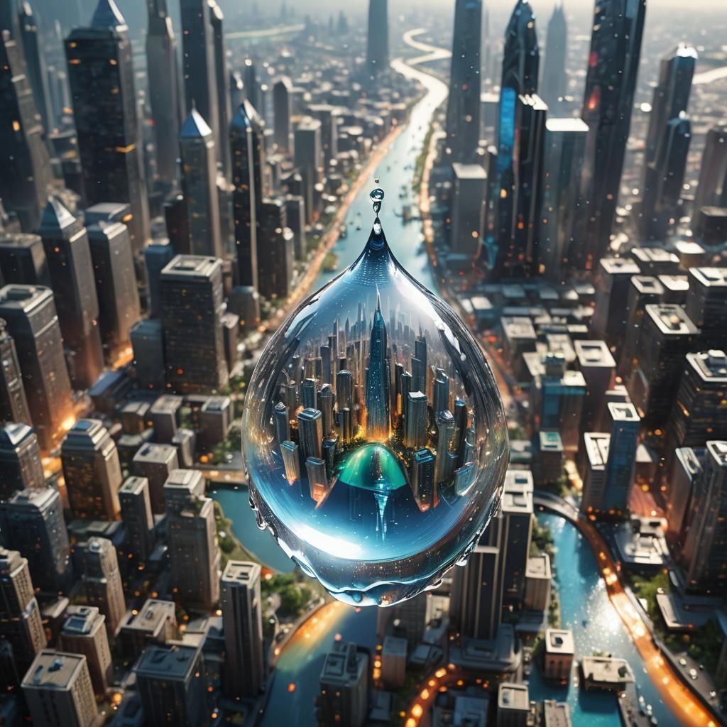 City in a Drop: Sci-Fi Concept Art