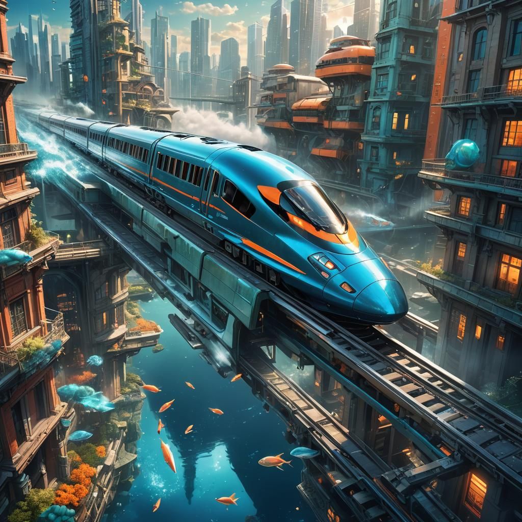 Revolutionary Bullet-Train Glides Through Underwater Metropo...