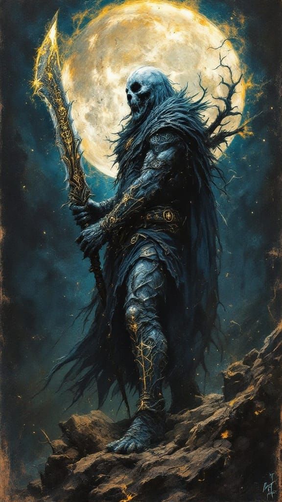 Warren-scarred Warlock Wields Runeblade of Decaying Sorcery ...