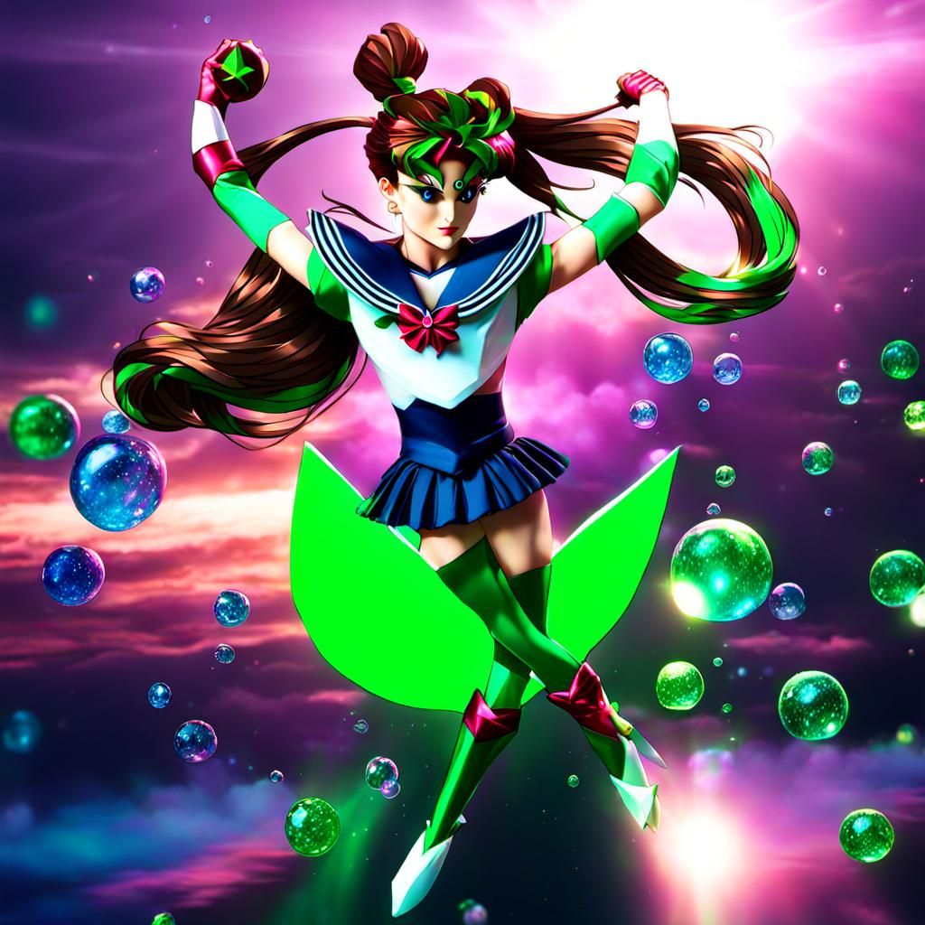 Sailor Jupiter in Abstract Tech Style