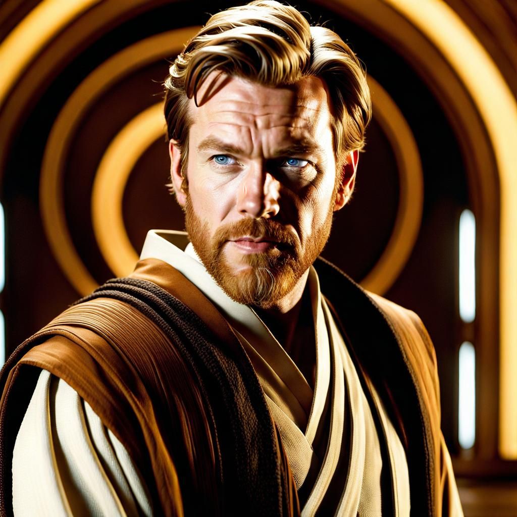 Ewan McGregor as Obi-Wan Kenobi: Hyperrealistic Photography