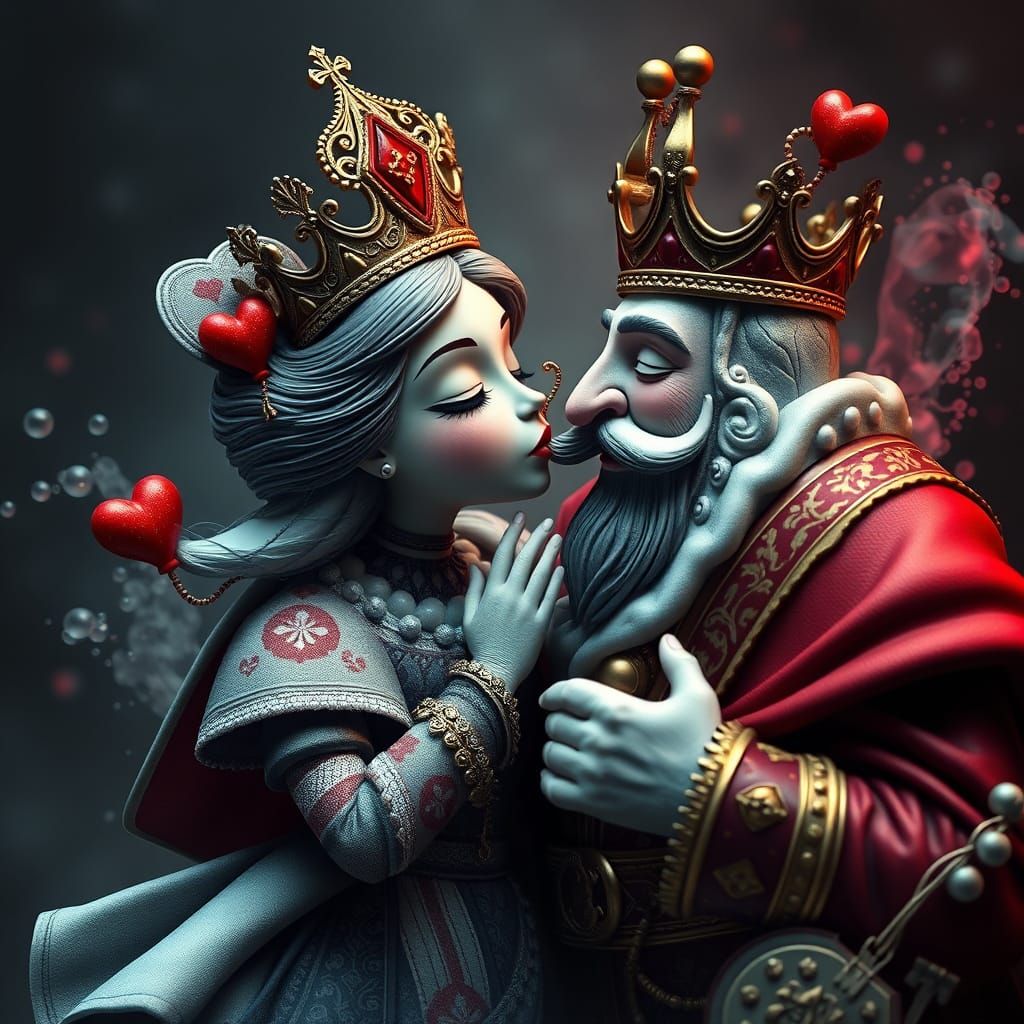 Queen of Spades Kisses King of Hearts
