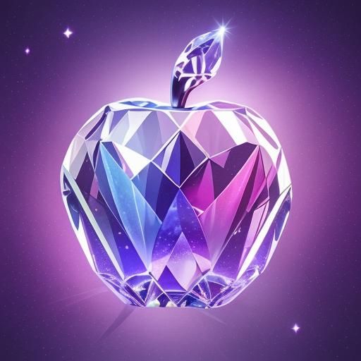 Crystalline Apple with Magical Particles