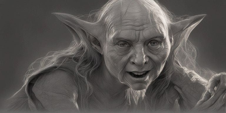 Actress as character Golum