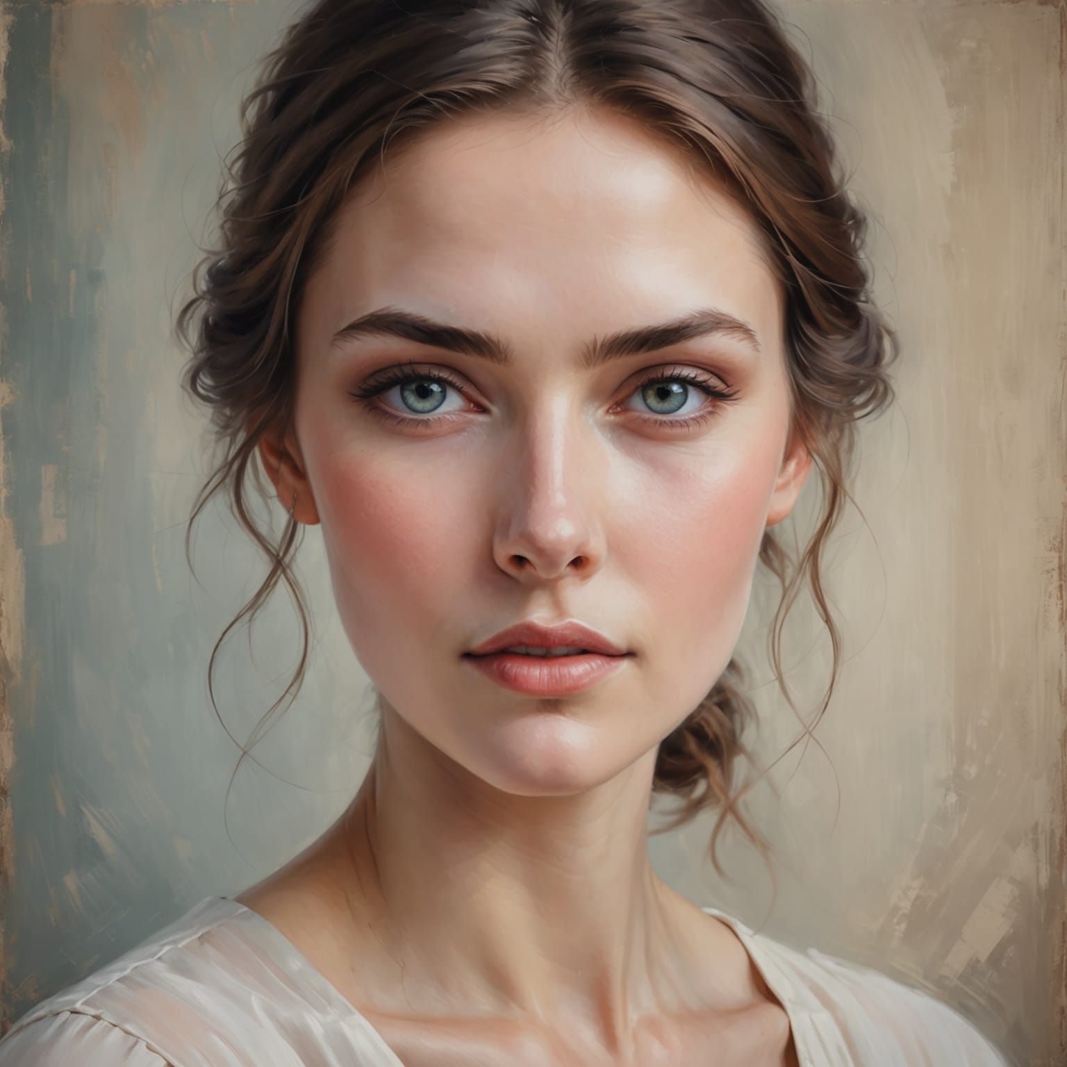Elegant Feminine Portrait in Fine Art Style
