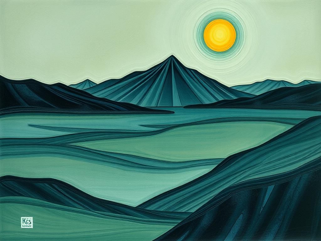 Abstract Tinctured Horizon: An AI Interpretation