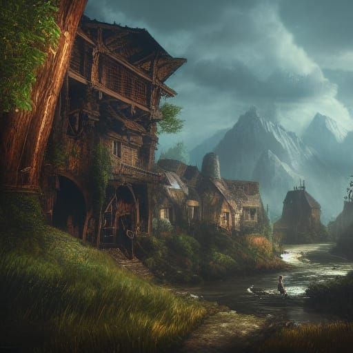 Detailed Witcher Matte Painting in 8K Resolution