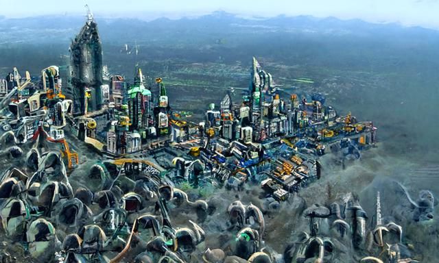 Futuristic Megalopolis Cityscape