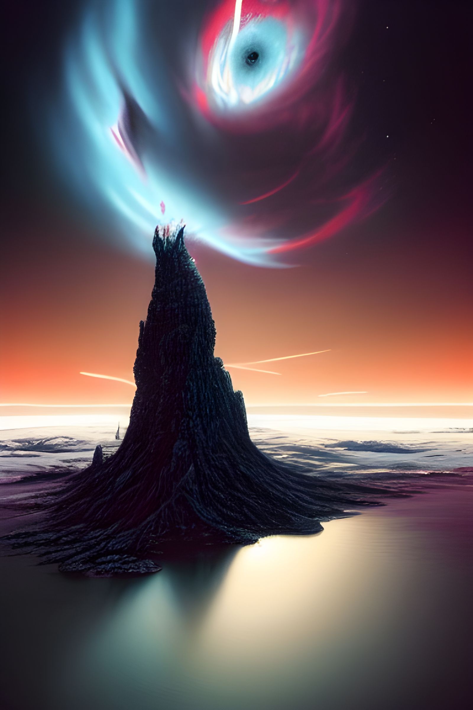 Surreal Sci-Fi Poster Art of Lonely Nebula