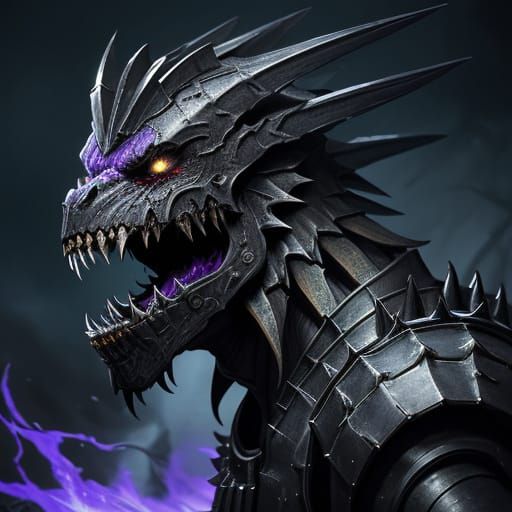Dark Fantasy Revenant with Biomechanical Carapace and Razor ...