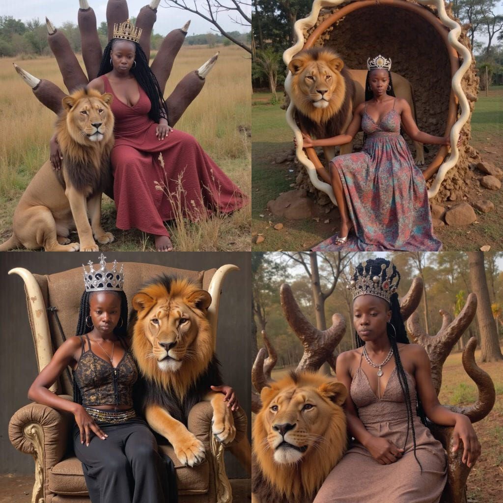 African Queen Reigns Supreme in Regal Splendor