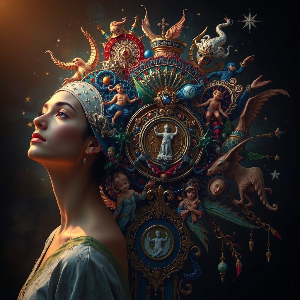 Allegorical Painting of Beauty and Truth