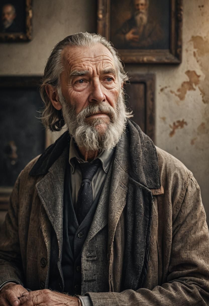 Photorealistic Portrait of an Elegant Bearded Executive