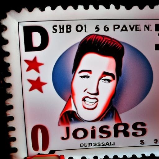 Fat Elvis postage stamp