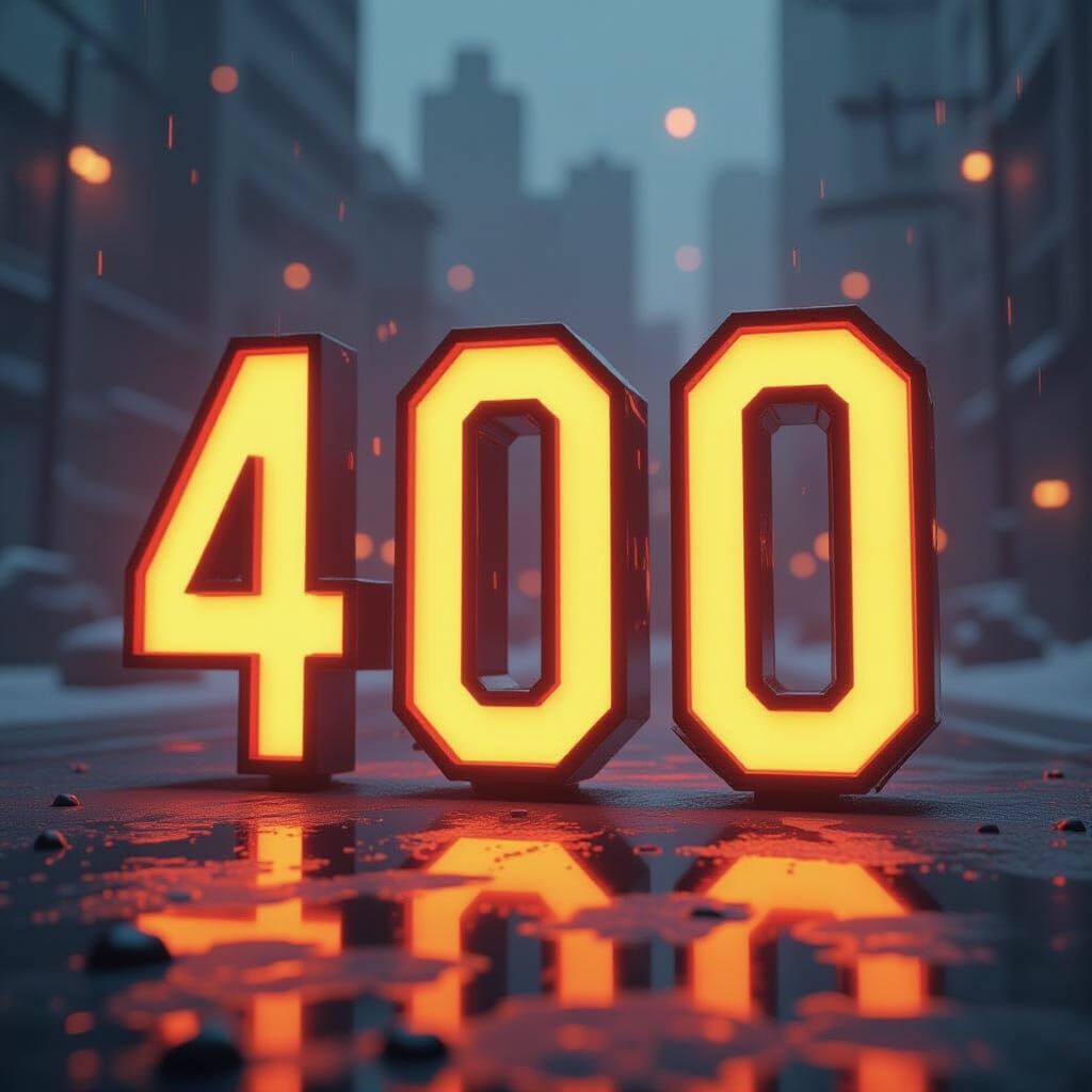 Luminous 3D Number 400: Epic Game Graphics