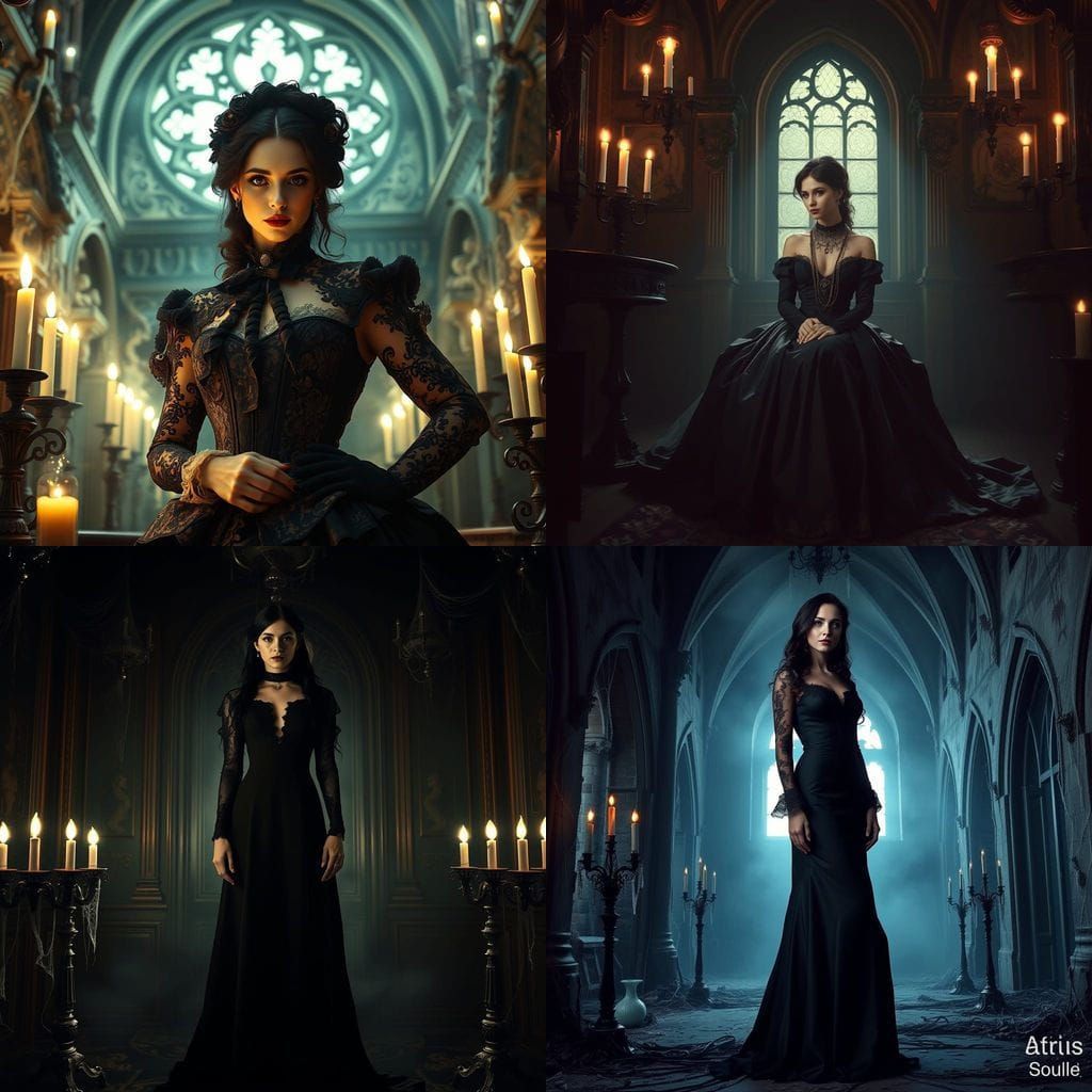 Gothic Style Birthday Greeting Card Design