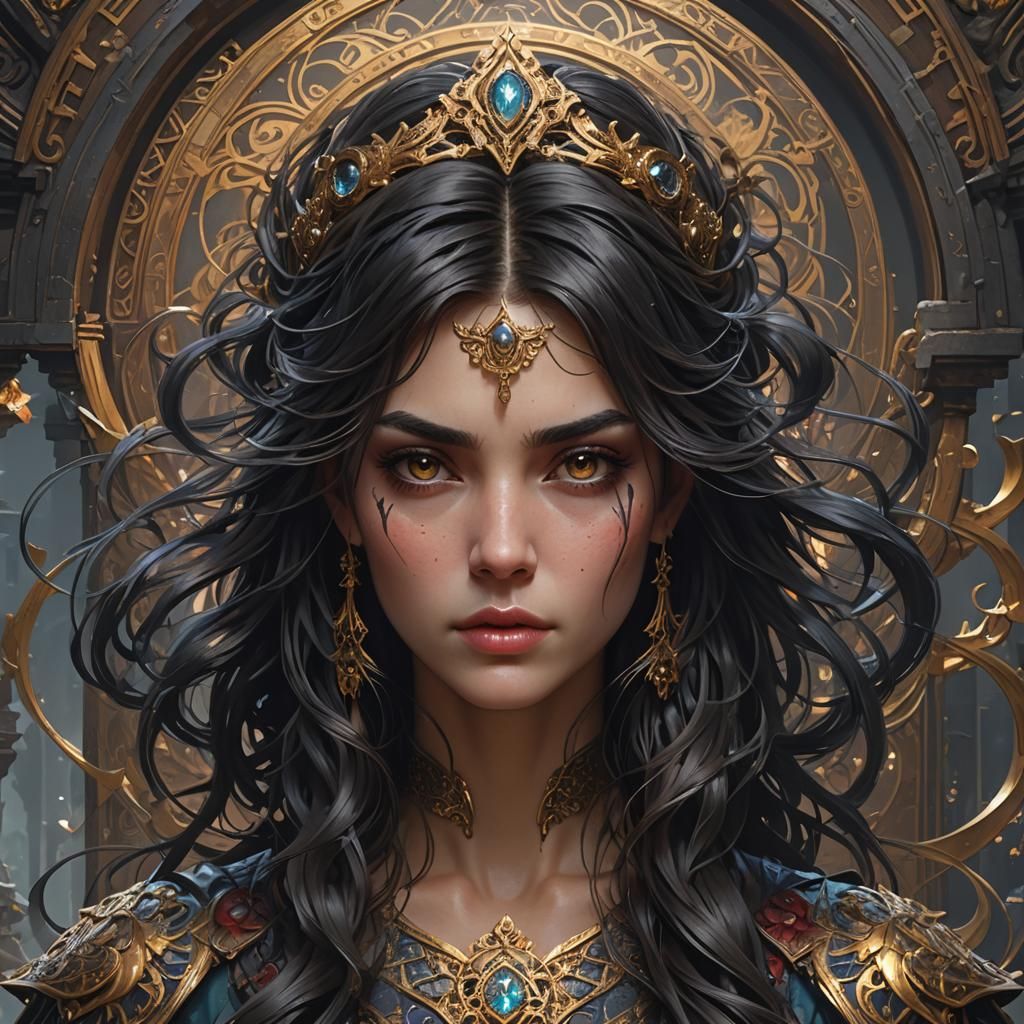 Detailed Portrait in Oil Painting Style