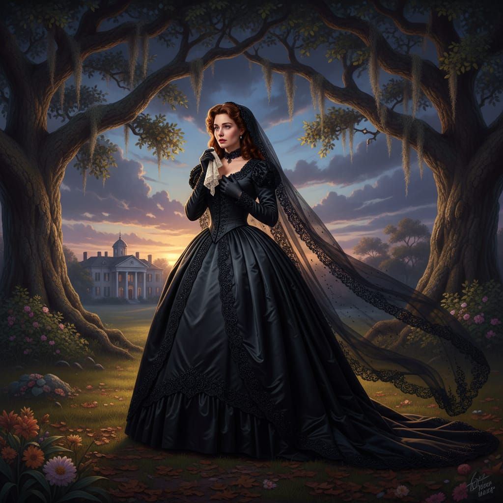 Scarlett O'Hara in Mourning Gown at Tara