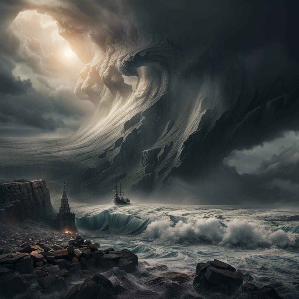 Eye of the Raging Storm: Epic Digital Matte Painting