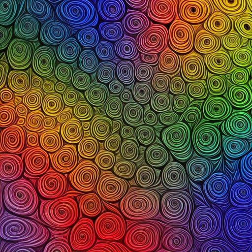 Colorful Abstract Rainbow Design in Hyperdetailed Style